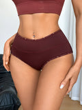 1PCS Women High Waist Seamless Panties Tummy Control Briefs Soft Breathable Solid Basic Underwear Ladies Lingerie S-XXL