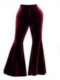 spring and autumn versatile wide-leg pants with metal decoration large size gold velvet wide-leg pants casual pants