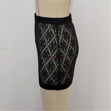 Sexy Hollow Out Crochet Knitted Tunic Beach Cover Up Cover-ups Beach Dress Beach Wear Beachwear Mini Skirt Female Women K6587