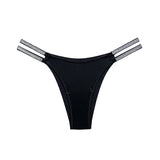 Sexy Panties Women Thongs Rhinestones Diamonds G-string Sports Thong Low Waist Shorts Briefs T-back Fitness S-XL