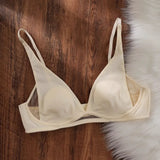 Sexy Deep V Rabbit Ear Bra, Wireless Invisible Summer Bra for Women, Thin Breathable Comfort Bralette Small Chest No Underwire