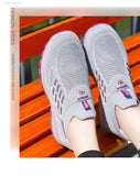 Women Vulcanized Shoes  High Quality Breathable Mesh Women Sneakers Soft Slip On Flats Shoes Women Loafers Walking Flat