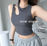 Women Crop Top Seamless Underwear Female Tank Tops Removable Pads Streetwear Beauty Back Padded Camisole Sexy Lingerie