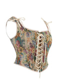 New European and American corset Christmas Jacquard Fishbone Corset gathered waist and abdomen palace body shaping coat.