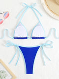 2025 Triangle Halter Bikini Sexy Brazilian Swimsuit Women String Swimwear Female Bathers Bathing Swimming Swim Suit Beachwear