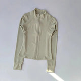 Women's High-End Yoga Fitness Suit Standing Collar Long-Sleeved Sports Jacket for Active Wear And Exercise