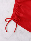 2026 Plain Drawstring Two Pieces Women Swimsuit Solid Sexy Swimwear Female Bathers Bathing Swimming Suit Summer Beachwear