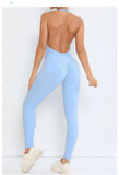 Backless Gym Jumpsuit Sport Overalls Women Nylon Yoga Workout Clothes for Women Fitness Clothing Gym Sets Womens Outfits