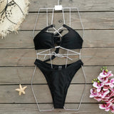 Sexy Bandage Bikini Set Women Two-Piece Swimsuit 2024 Trend Strappy Biquini Swimwear For Lady Beachwear Female Clothing