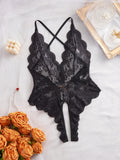 Women's Lace Bodysuit Comfortable Soft Stretch Fashion Casual One Piece Underwear Sleepwear