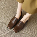 Style Spring Autumn Versatile British Style Flat Shoes Women's Vintage Leather Pumps High Heel Shoes Summer Season 2026