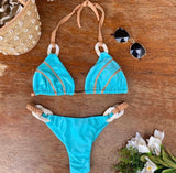 Solid Color Strap Women Bikini Sexual Beach Holiday Swimwear