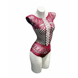 Sexy Spicy Girl Style Hollow-out Tearable One-piece Mesh Outfit Transparent Bodysuits Hollow Out For Woman Thin Bodysuits XEHY