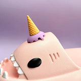 1Pair DIY Shark Slippers Charms Night Glowing Lantern Unicorn Cute Strawberry Panda Ice Cream Fins Shoes Accessories