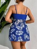 2026 Short Dress Tankini With Shorts Swimsuit Women Swimwear Female Padded Printed Bathing Swim Suit Swimming Beachwear Summer