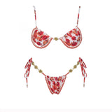 3Pcs Micro Bikini 2026 New Swimwear Women Swimsuit Sexy Brazilian Bikini Set Printed Thong Beachwear Bathing Suit Female Biquini