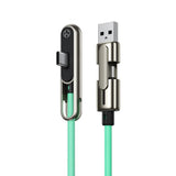 Portable Type C 240W Fast Charging Cable Phone Tablet Foldable Holder 2 In 1 Charging Cable Folding Bracket Earphone Data Wire