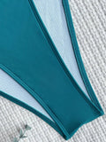Scrunch Butt Swimsuits Deep V Neck Cross Backless One Piece Swimsuit Women Swimwear Female Monokini High Cut Bathing Suit Swim