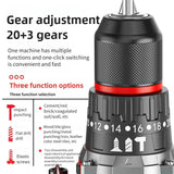 Brushless Electric Drill Tapping Cordless Impact Drill Metal Ratchet Chuck Electric Hand Drill Household Electric Screwdriver