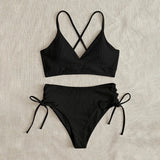 Sexy Bandage High Waist Brazilian Bikinis Sets Swimsuit Swimwear Swimming Suit for Women  New Bikini Mujer Biquinis