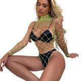 Plus Size Exotic Sexy Lingerie Sexual Underwear Fishnet Body Suits Transparent Sex Babydoll Dress Women Mesh Erotic Costumes