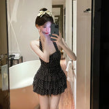 New High-end Popo Group Classic Bodian Cake Skirt, Slim Fit and Slimming One-piece Swimsuit for Women