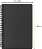 3-Pack Soft Cover Blank Spiral Notebook, 100 Pages, 7.5x5.1 Inch, Thick Paper for Sketching and Notes