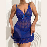Women Erotic Costume  Sexy ExoticUnderwear Lace Doll Dress Erotic Underwear Open Bra Mesh Transparent Pajamas Sexy Clothing