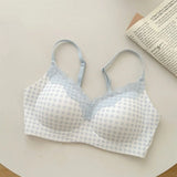 Elegant Summer Seamless Bra Small Breasts, Cooling Wireless Bralette Anti-Sagging, Breathable Comfort & Support Fixed Cup MOYISU