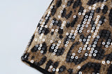 Sexy Chic Leopard Printed Super-short Night Club Shorts Women Fashion Skinny Sequins Short Pants Evening Party Outfit Streetwear