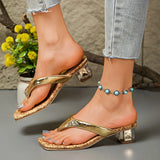 Women Sandals Loafers Shoes Woman 2026 Trend Shallow Dress Comfort Clip Toe Slides High Heel Flip Flops Sandals Zapatos De Mujer