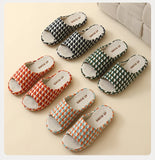 Breathable Cotton Linen Slippers For Women Men Summer Autumn House Shoes Anti-slip Keep Quiet Couples Home Floor Flax Slides