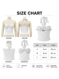 Women Lace Halter Neck Crop Tops Slim Fit Dot Print Sleeveless Open Back Vest Stylish Summer Streetwear