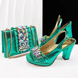 doershow  Lastest Italian Design Fashion Style Ladies Shoes with Matching Bag Set 2025 Nigerian Shoes and Bag Set HFG1-2