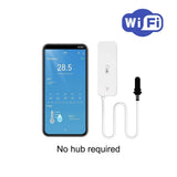 Tuya WiFi Zigbee Temperature Humidity Meter with External Probe Sensor Optional Digital LCD Screen Thermometer for Fish Tank