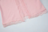 FDYOUO Sexy Halter Lace Patchwork Camisoles Women Fashion Backless Hollow Out Corset Pink White Bandage Tanks Top Y2K Streetwear