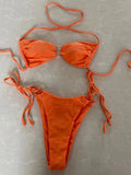 2026 Halter Bikinis Women Padded Swimwear Female Sexy Ring Linked Swimsuit Solid Bathers Bathing Swimming Swim Suit Beachwear