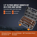 SucceBuy Impact Socket Set Cr-V Cr-Mo Alloy 90 Piece