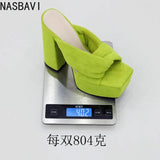 NASBAVI Summer New Style Fashion Waterproof Platform Super High Heel Women's Slippers Outdoor Party Open Toe Sandals High 14.5cm