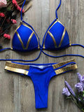 Sexy Halter Push Up Brazilian Bikini 2025 Women Bandage String Swimsuit Female Swimwear Two Pieces Bikini Set Bathing Suit Swim