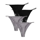 4Pcs/Set Women G-String Thongs Seamless Panties Sexy Lingerie Low Rise Female G-String High Cut Pantys Underwear