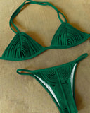 New Bandage Stripes Brazilian Bikini Swimwear Women's Swimsuit Two Piece Set Female Sexy Lace up Mujer Beachwear Summer