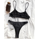 New Sexy Mini Micro Thong Bikini Women Swimwear Female Swimsuit Two-Pieces Bikini Set Padded Bather Bathing Suit Swim Lady V3077