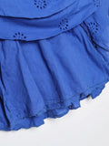 Foridol Lace Cotton Mini Summer Women Dress Sundress Party Solid Beach Zipper Smocked Short Party Sexy Vestidos Beach Robe