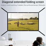 60-150 inch wall mounted foldable projection screen, projector specific soft screen, home theater - extended version