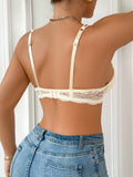 Sexy Women's Lace cup Bras Lace Splicing double shoulder straps Underwire Bra Push-Up Comfortable Women's Lingerie Bra