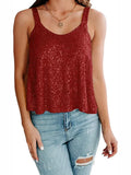 2026 Summer Fashion Women's Tanks Sexy Sequins Camisole Lady Casual Sliver Women's Strap Top Night club Streetwear Y2K Dress up