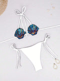 New Shiny Sequin Shell Starfish Bikini Set Women Sexy Push Up Pleate Thong Swimsuit Brazilian Beach Bathing Suit Micro Swimwear