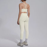 Women's Yoga Set Sports Fitness Running Beautiful Back Slim Fit Bra Hip-lifting High Waist Pants Workout Training Gym Suits