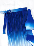 3 Pieces Vcay Ombre Bikini 2026 Women High Waist Bottom & Beach Skirt Swimsuit Sexy Swimwear Female Bathers Swimming Swim Suit